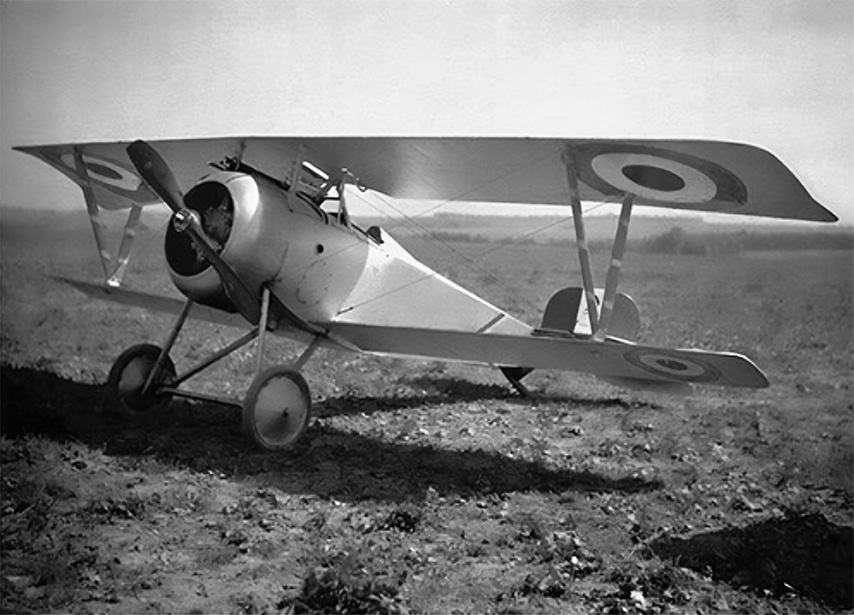 A WWI-era biplane.