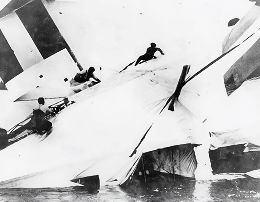 Wreckage of the ZR-2, 1921.