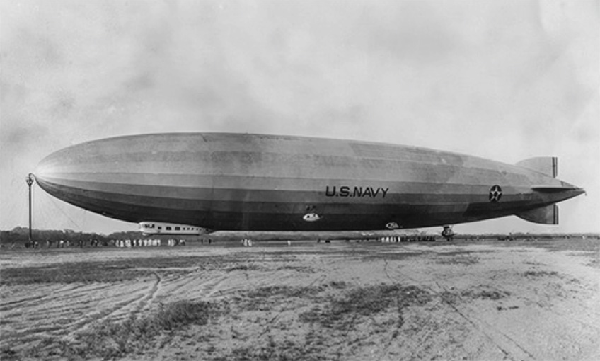 The USS Los Angeles in Panama, 1929.