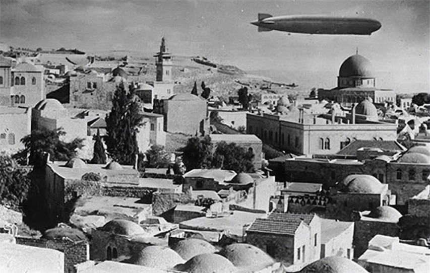 The Graf Zeppelin over Jerusalem.