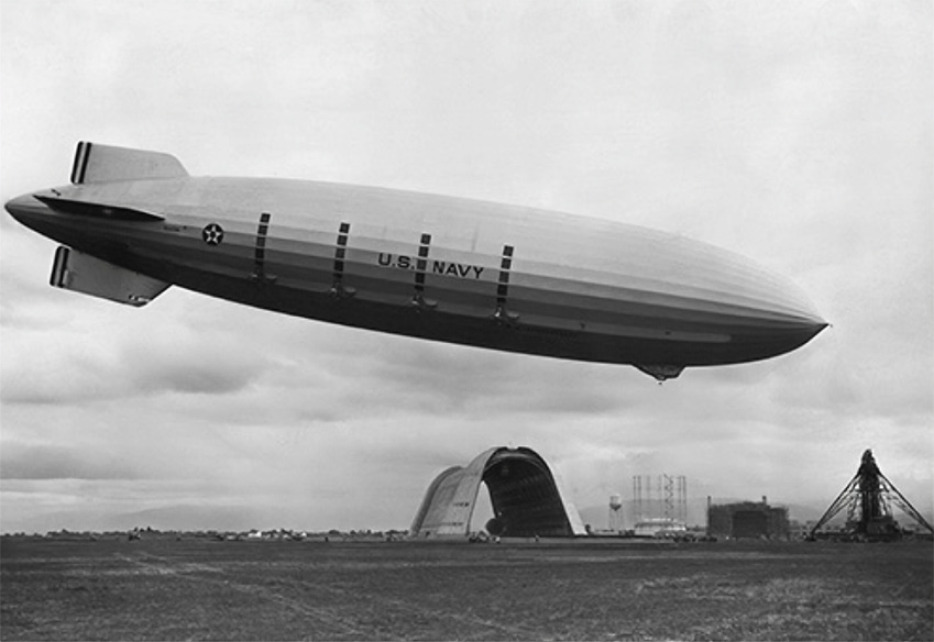 USS Macon over Moffett Field.