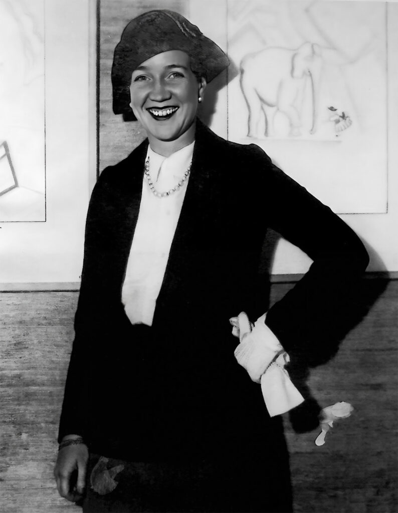 Natalie Hays Hammond at one of her art exhibitions.